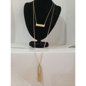 Laura Ford Dounle Necklace 17" Total Adjustable Drop.